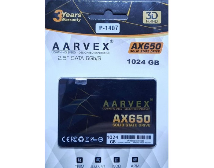 AARVEX SSD 1TB SATA (AX650)